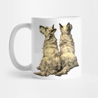 West Highland White Terrier two puppies WESTIE Mug